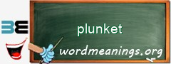 WordMeaning blackboard for plunket